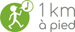 1 km à pied